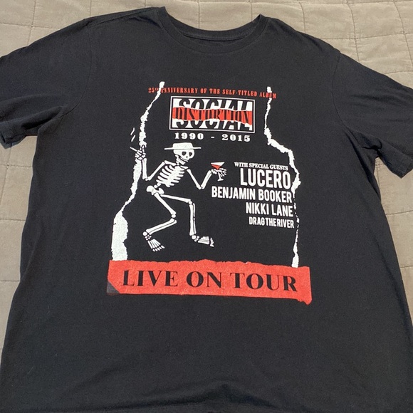 2015 Social Distortion 25th Anniversary Concert Tour Shirt | Size XL Unisex - Picture 2 of 5